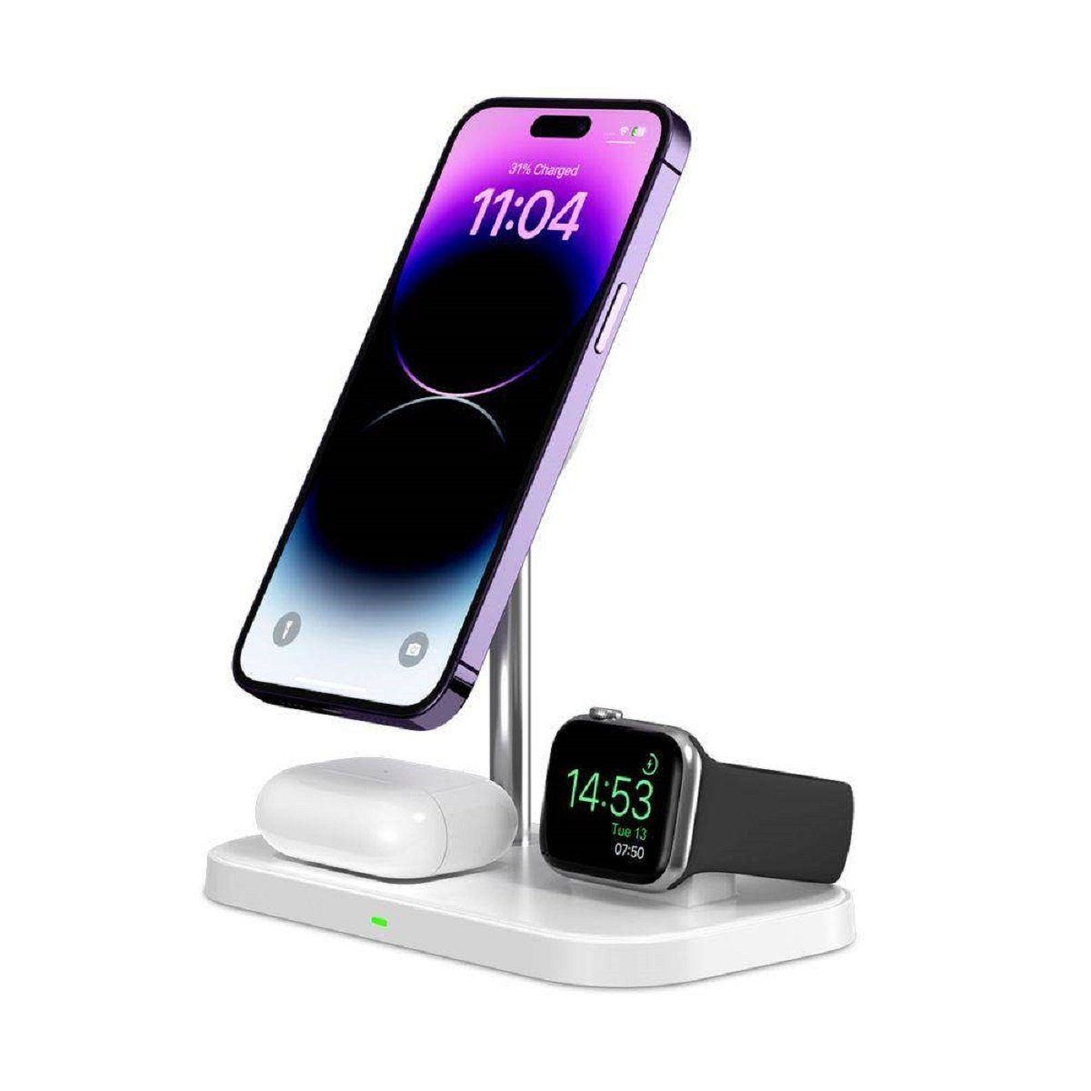 COFI 1453 QI 15W Wireless Magnetic Charger 3in1 für Smartphones mit MagSafe Wireless Charger