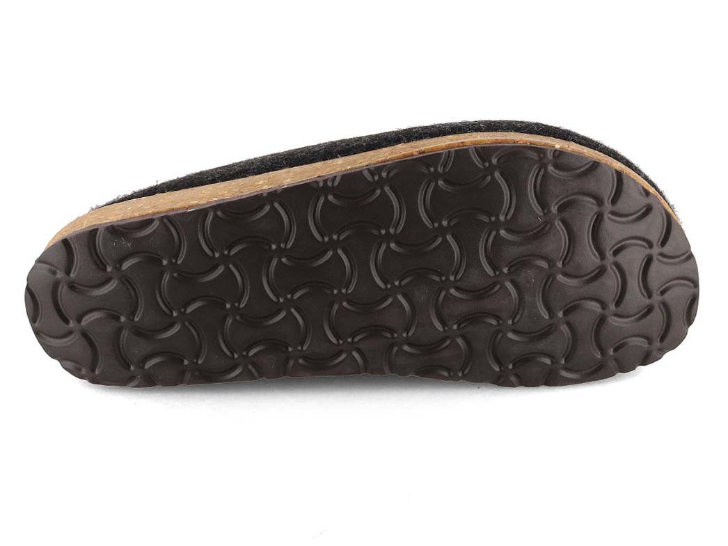 Tuffeln Filz-Pantoffeln Komfort Herren Clogs mit Kork-Fußbett Hausschuh vegan aus 100% Tuf-Felt