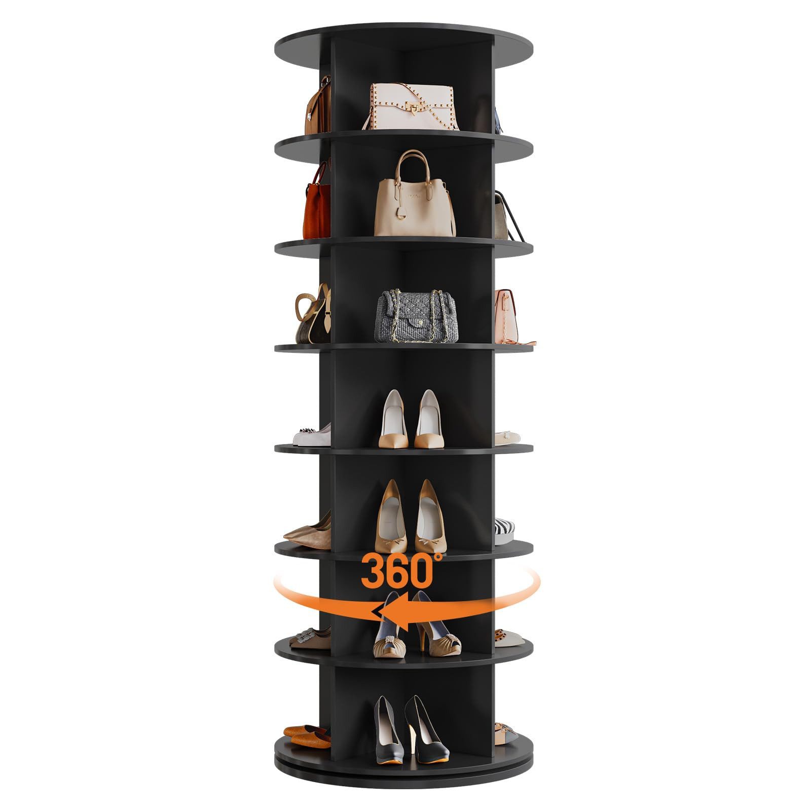 GarveeMore Schuhregal 7-stufiges drehbares Schuhregal,Rund 360° günstig online kaufen