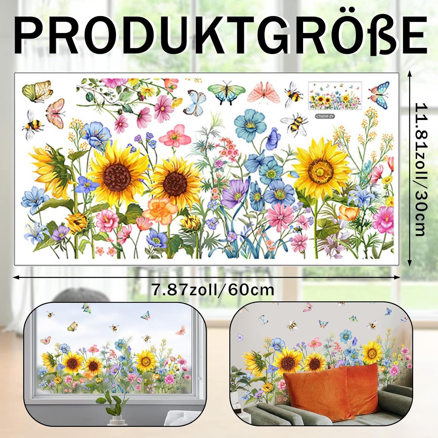 Coonoor Fensterbild Frühling Fenster Aufkleber Garten günstig online kaufen