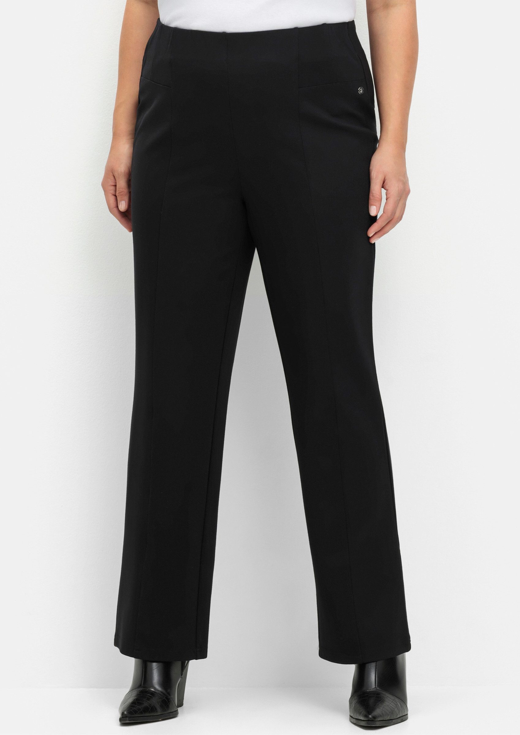 Sheego Jerseyhose Schlupfhose Innenbeinlänge ca. 79 günstig online kaufen