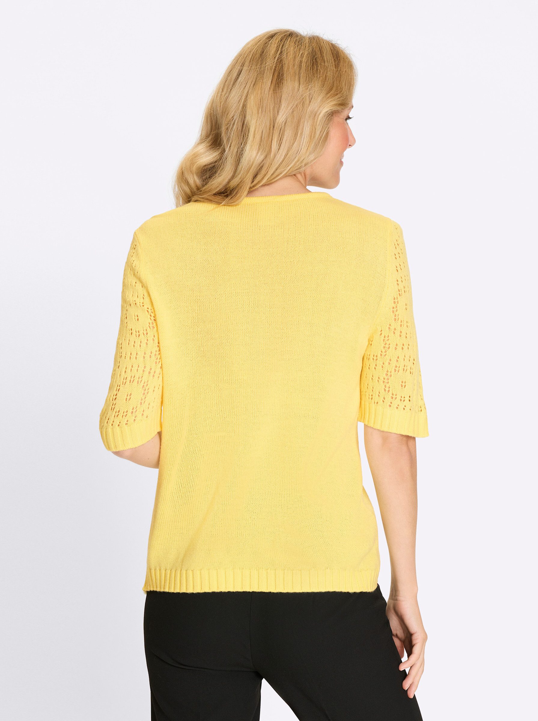 Sieh an! Strickpullover Kurzarm-Pullover Kurzarm günstig online kaufen