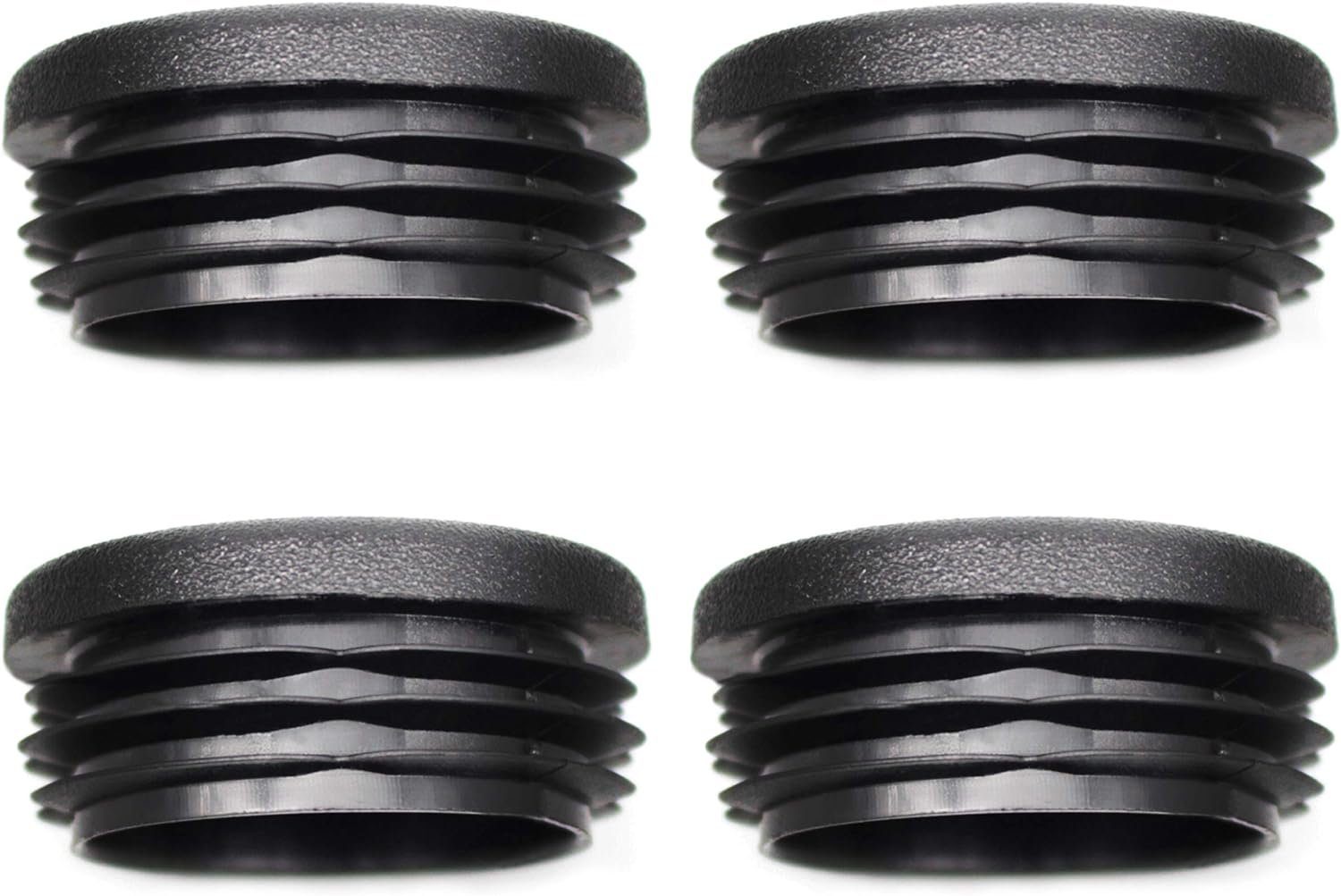 Enkotrade Endkappe Lamellenstopfen rund, (4-St), Schwarz, Rund, 10 mm, UV-beständig. Made in Germany