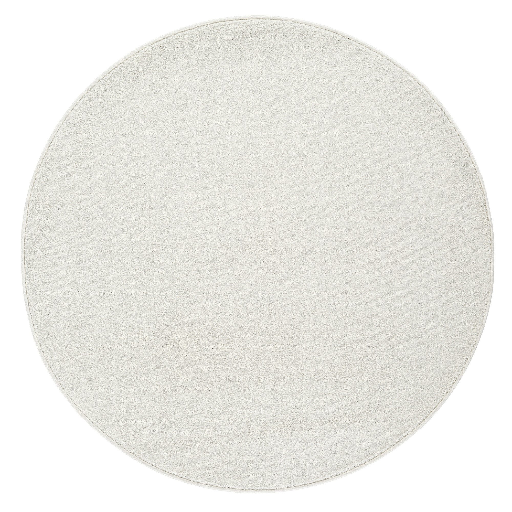 Jimri Teppich Lotus Wohnzimmer Teppich Einfarbig Kurzflor Läufer Uni, Rund, günstig online kaufen