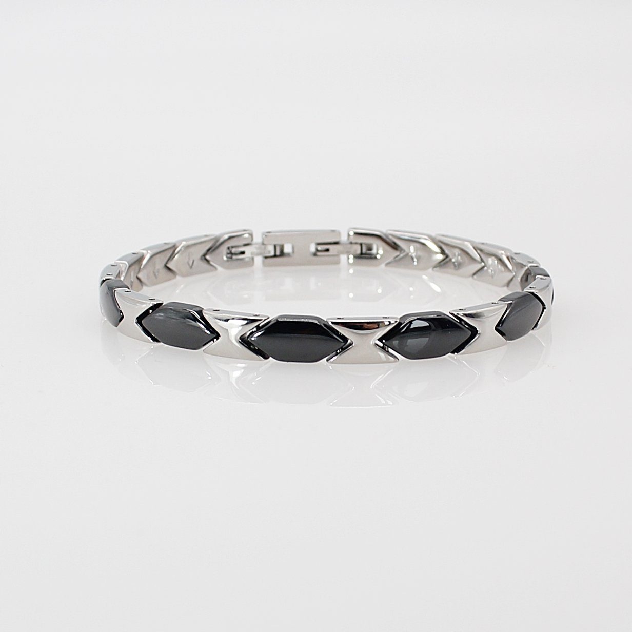 ELLAWIL Gliederarmband Edelstahl- Keramikarmband Handgelenkkette Damenarmba günstig online kaufen