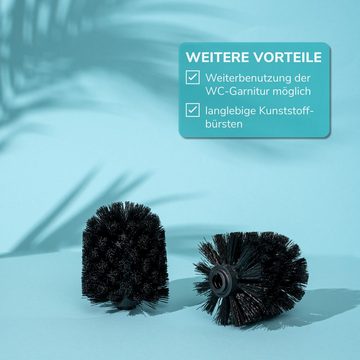 bremermann WC-Reinigungsbürste Ersatz-Bürstenköpfe 2-tlg. Set für Wand-WC-Bürsten rund und eckig
