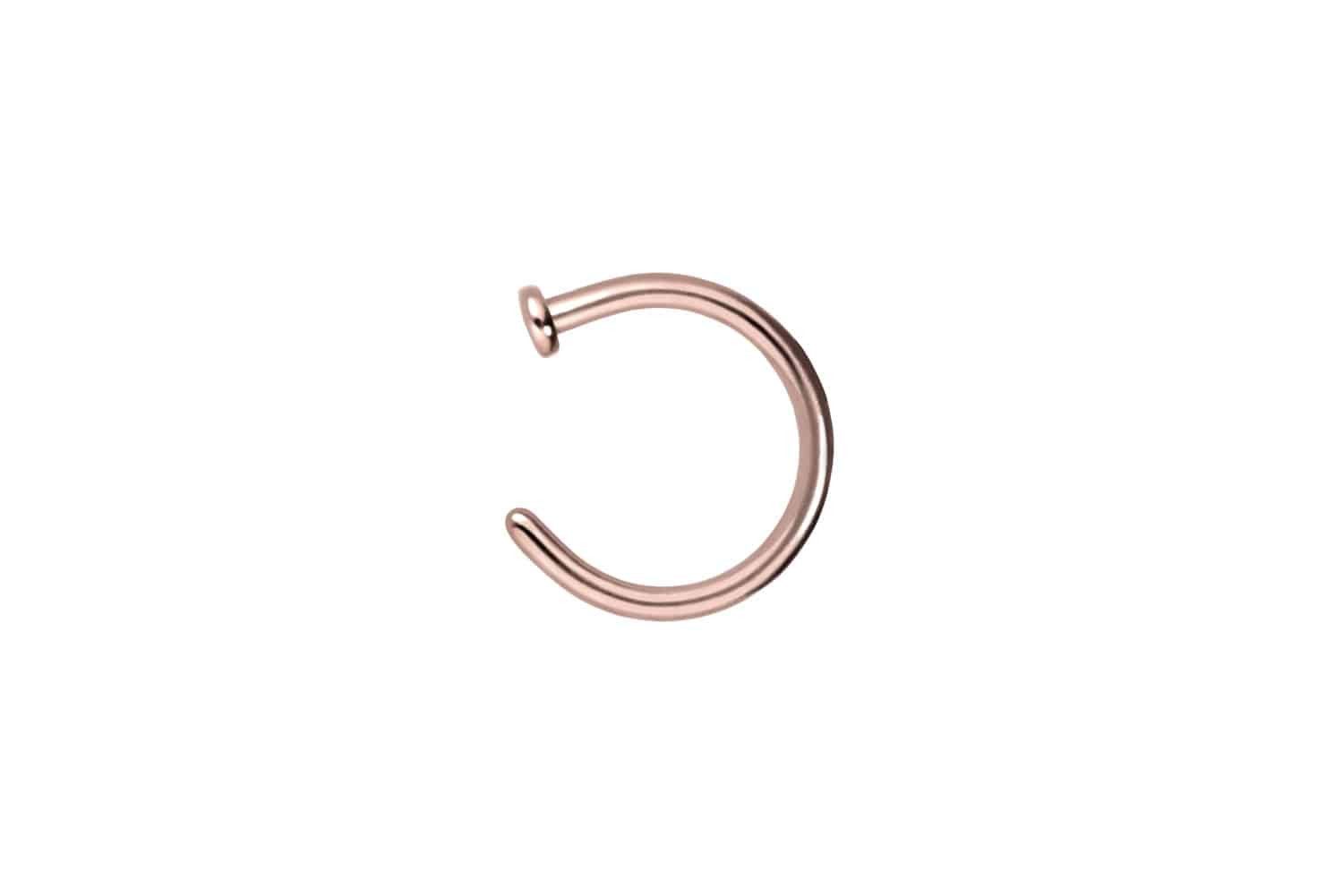 PIERCINGLINE Nasenpiercing Chirurgenstahl Nasenring offen PLATTE (Nasenstecker, 1-tlg)