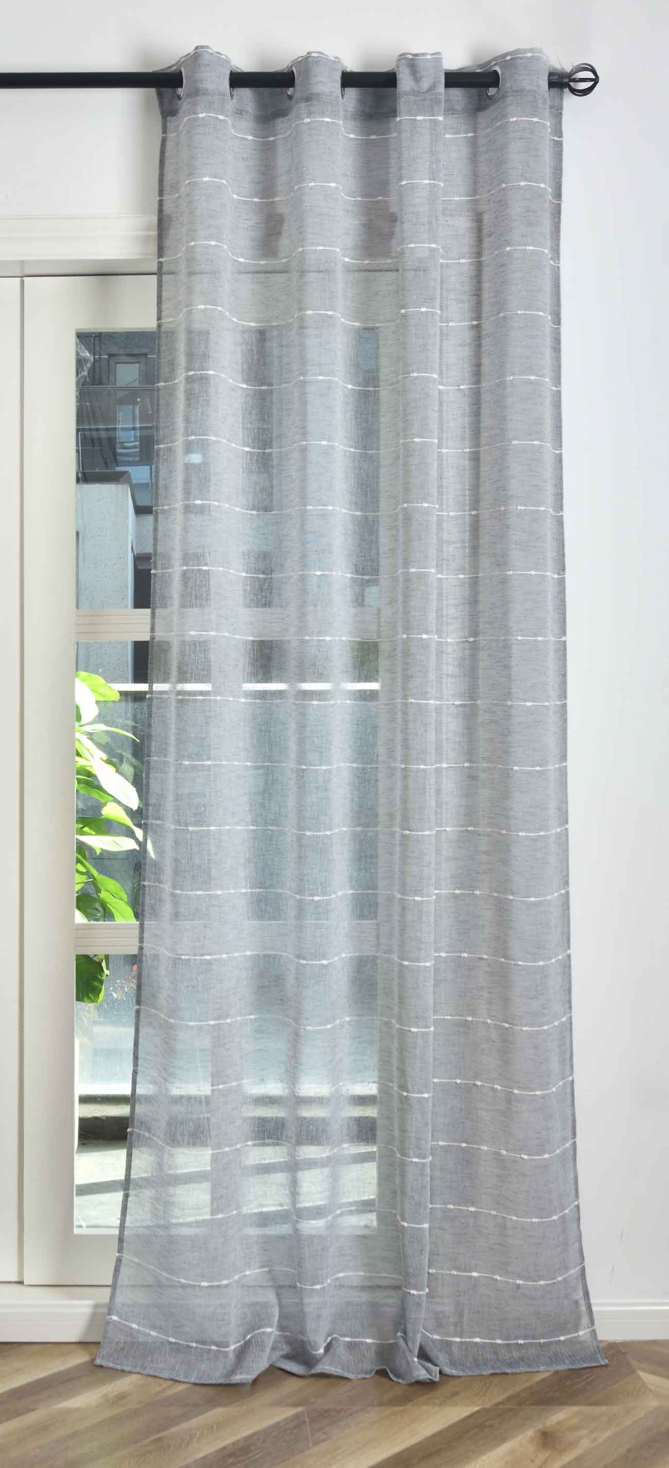 Gardinenbox Gardine (1 St), Ösen, halbtransparent, Chenille, Halbtransparen günstig online kaufen