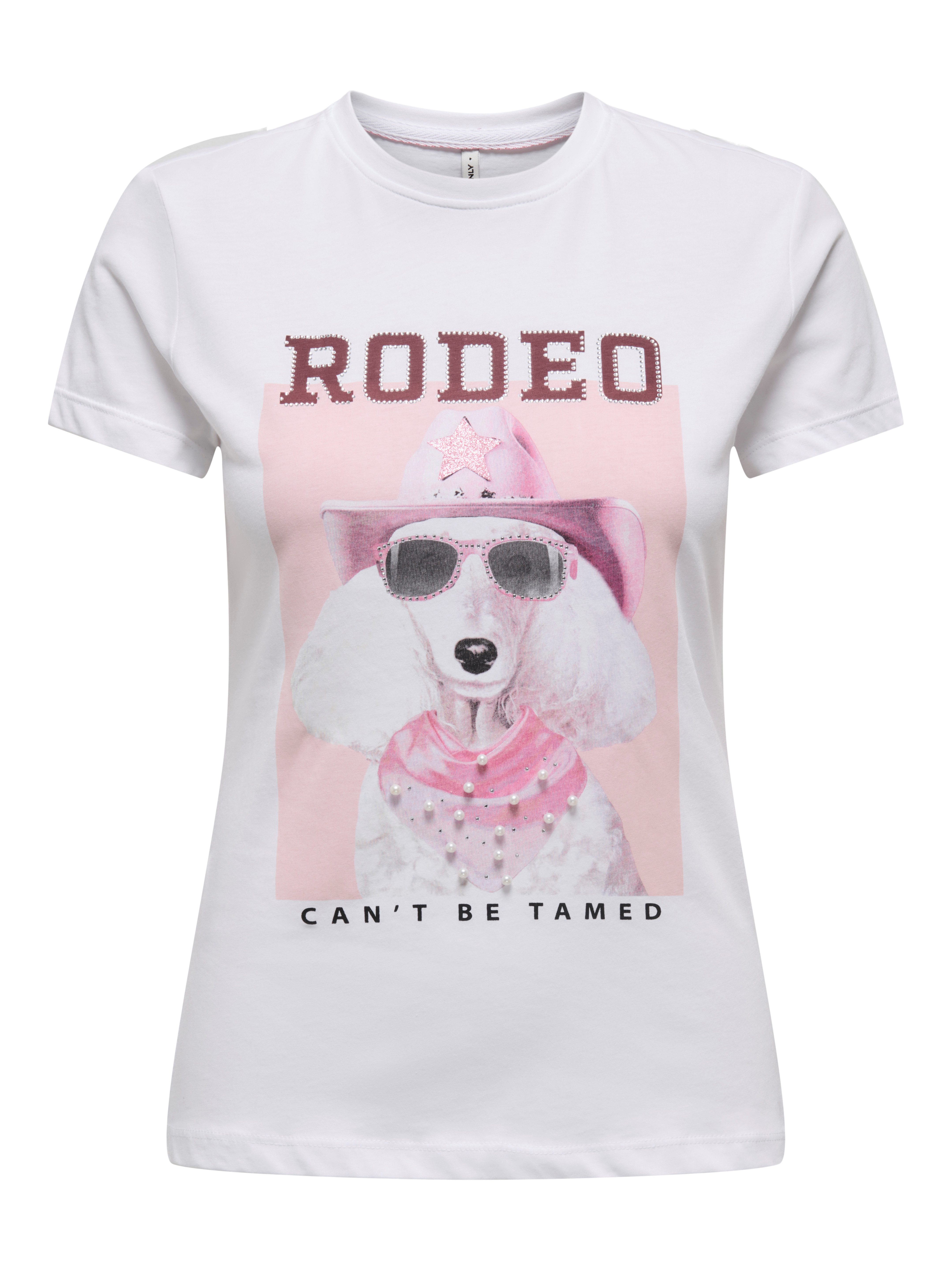 ONLY Kurzarmshirt ONLVIBE LIFE S/S GLASSES TOP BOX JRS Baumwolle, regular f günstig online kaufen