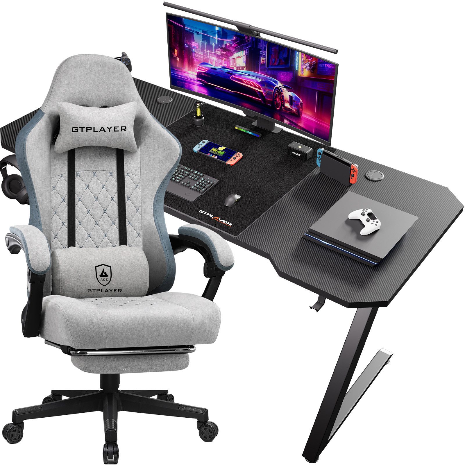 GTPLAYER Gaming-Stuhl Ergonomischer Gaming Sessel Schreibtischstuhl günstig online kaufen