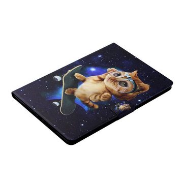 Wigento Tablet-Hülle Für Huawei MediaPad M5 Lite 10.1 Zoll Motiv 4 Tablet Tasche Kunst Leder Hülle Etuis