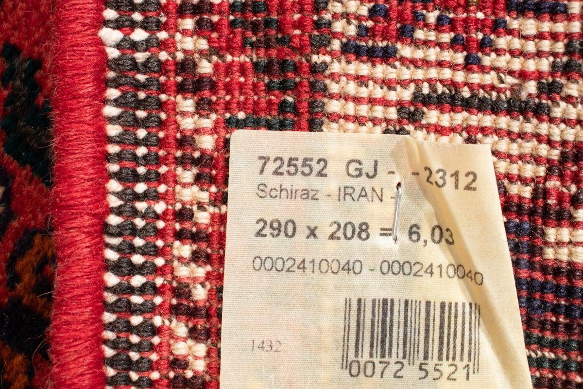 / Handgeknüpfter Orientteppich Nain mm 10 Shiraz Perserteppich, Trading, 207x289 Höhe: Orientteppich rechteckig,