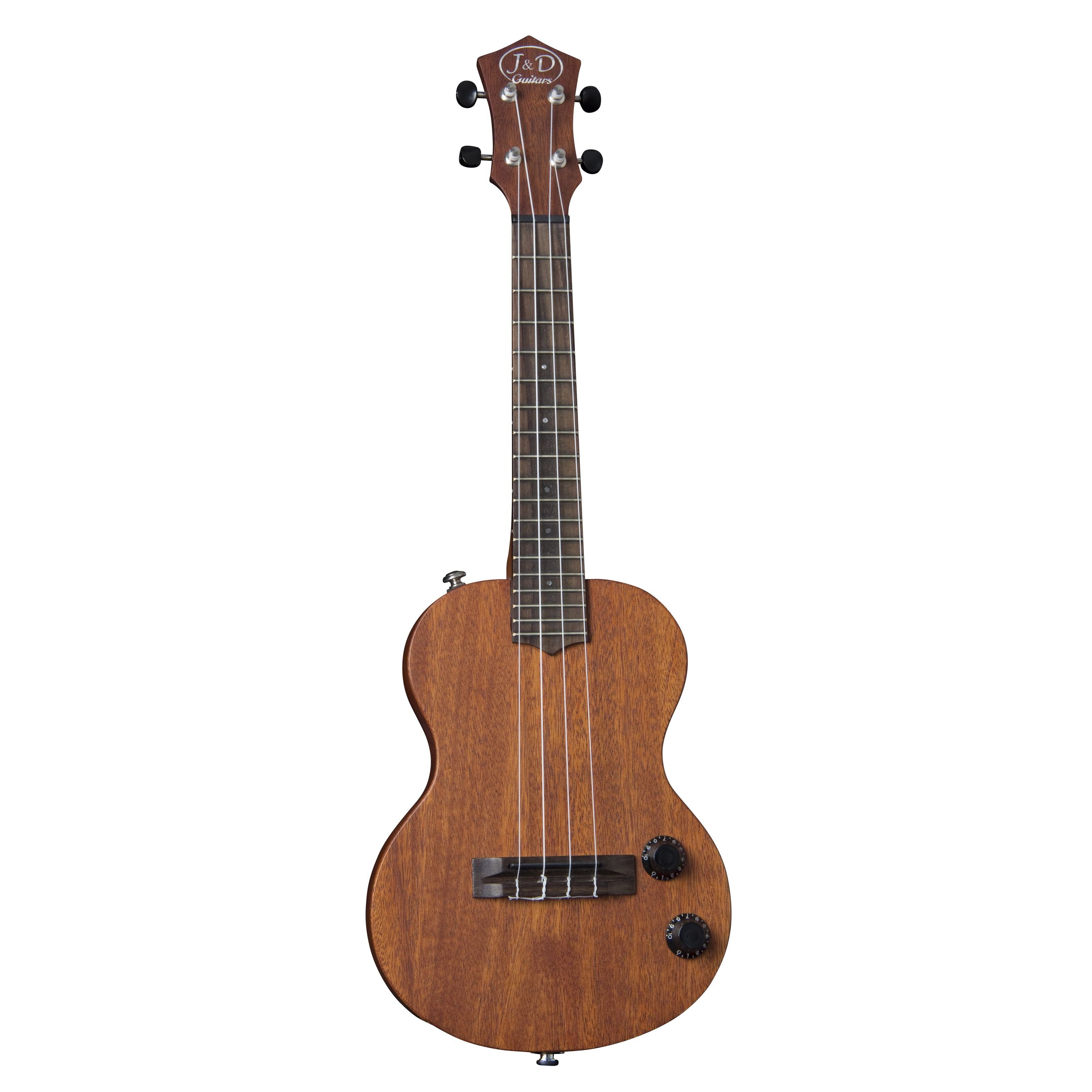 J & D Ukulele, E-Ukulele Konzert Ukulele mit Piezo-Pickup und aktiver Elektronik elektrische Ukulele mit Mahagoni Decke Electric Solid Body, Ukulelen, Konzert Ukulelen, E-Ukulele, Konzert Ukulele, Piezo-Pickup, aktive Elektronik