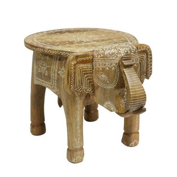 Oriental Galerie Blumenhocker Indischer Hocker Elefant Bemalung Klein (1 St)