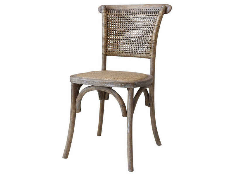 Chic Antique Stuhl Französischer Geflechtsitz und Rücken