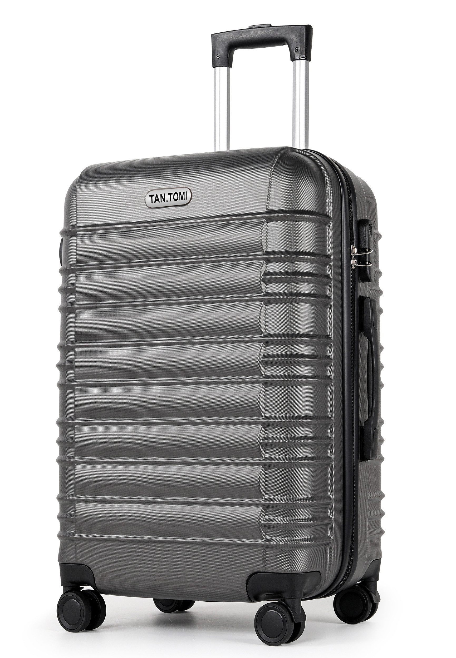 TAN.TOMI Hartschalen-Trolley Reisekoffer Trolley Großer Koffer Handgepäck Hartschale aus ABS, 4 Rollen, Trolley Handgepäck Große Kapazität mit 4 Rollen und Zahlenschloss