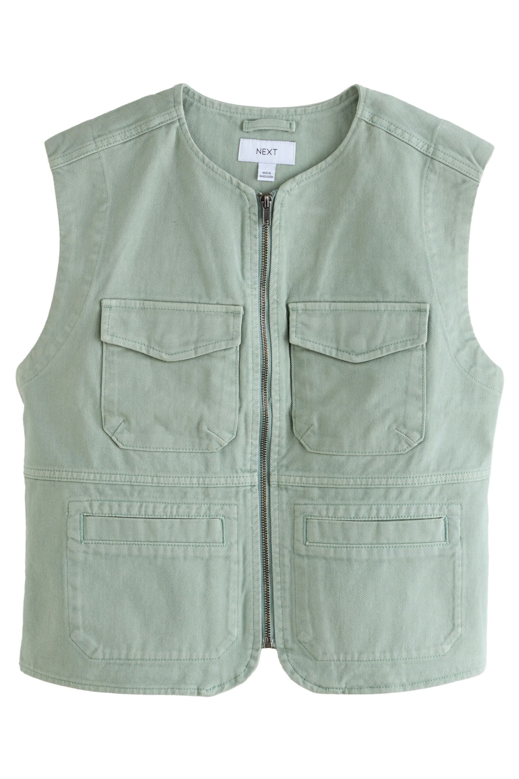 Next Steppweste Utility-Gilet aus 100 % Baumwolle (1-tlg)