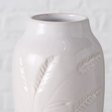 BOLTZE Dekovase "Jenna" aus Porzellan in weiß, Vase Blumenvase
