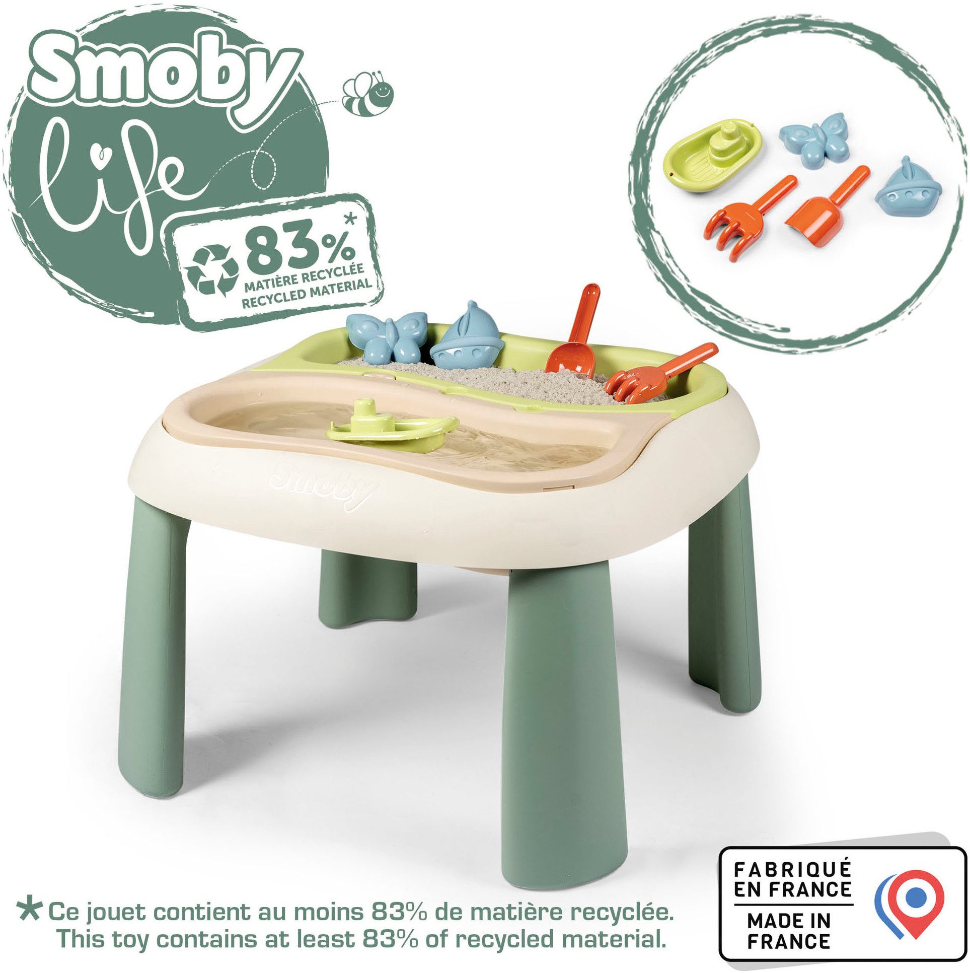 Smoby Spieltisch Smoby Life Sand- und Wasserspieltisch, Made in Europe