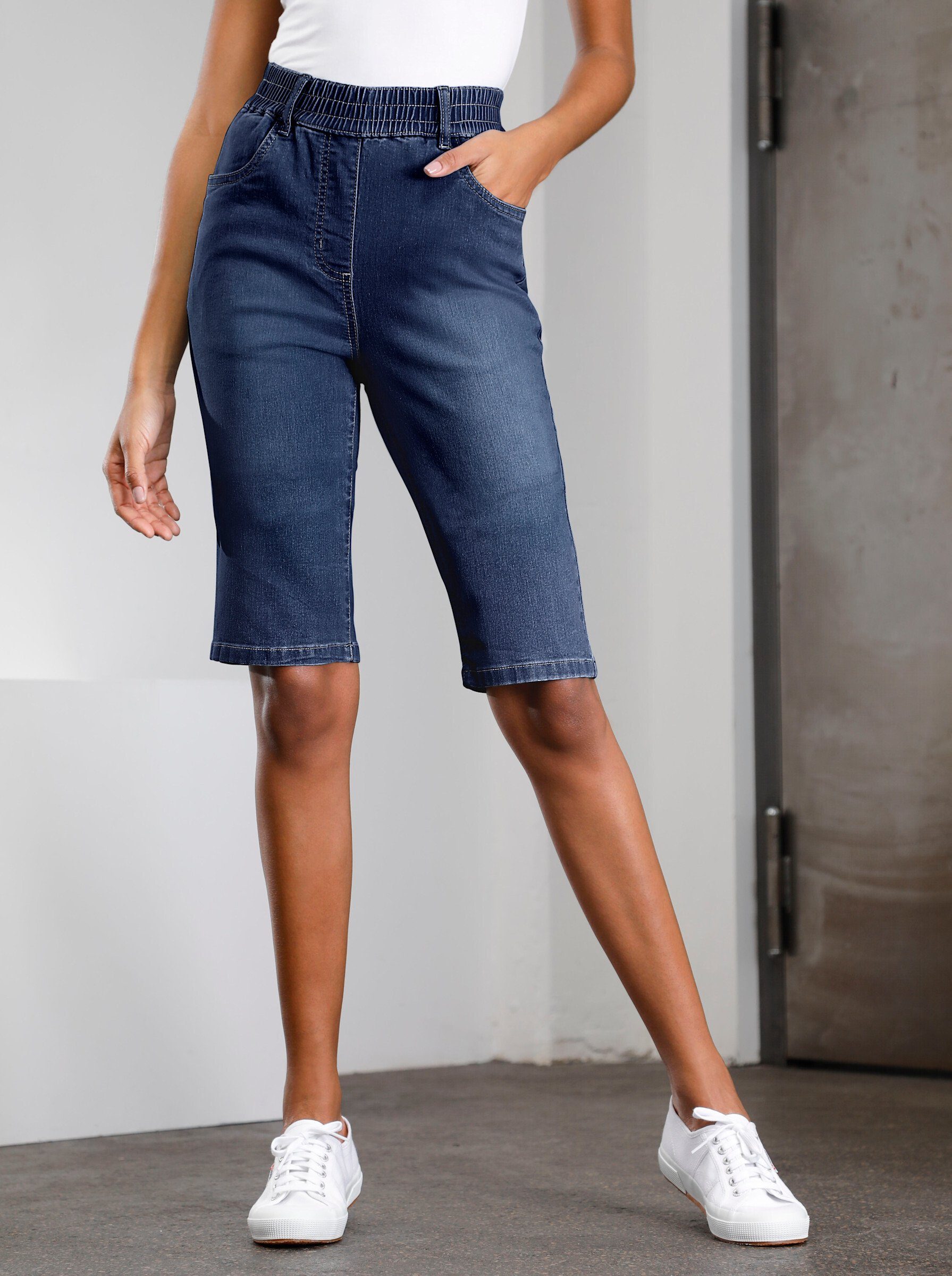 Sieh an! Jeansshorts blue-stone-washed