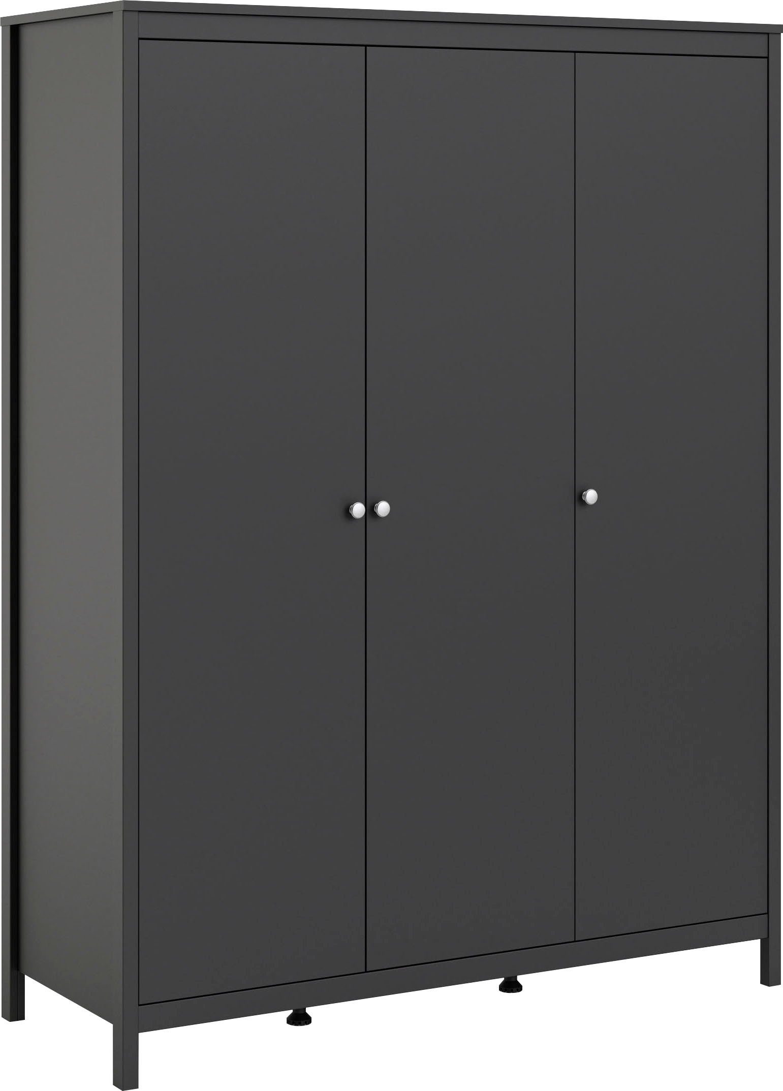 Home affaire Kleiderschrank Madrid, Drehtürenschrank, Aufbewahrung Kasten Schrank Stauraum 3türiger Schrank mit 5 Einlegeböden und Kleiderstange, Breite 150 cm