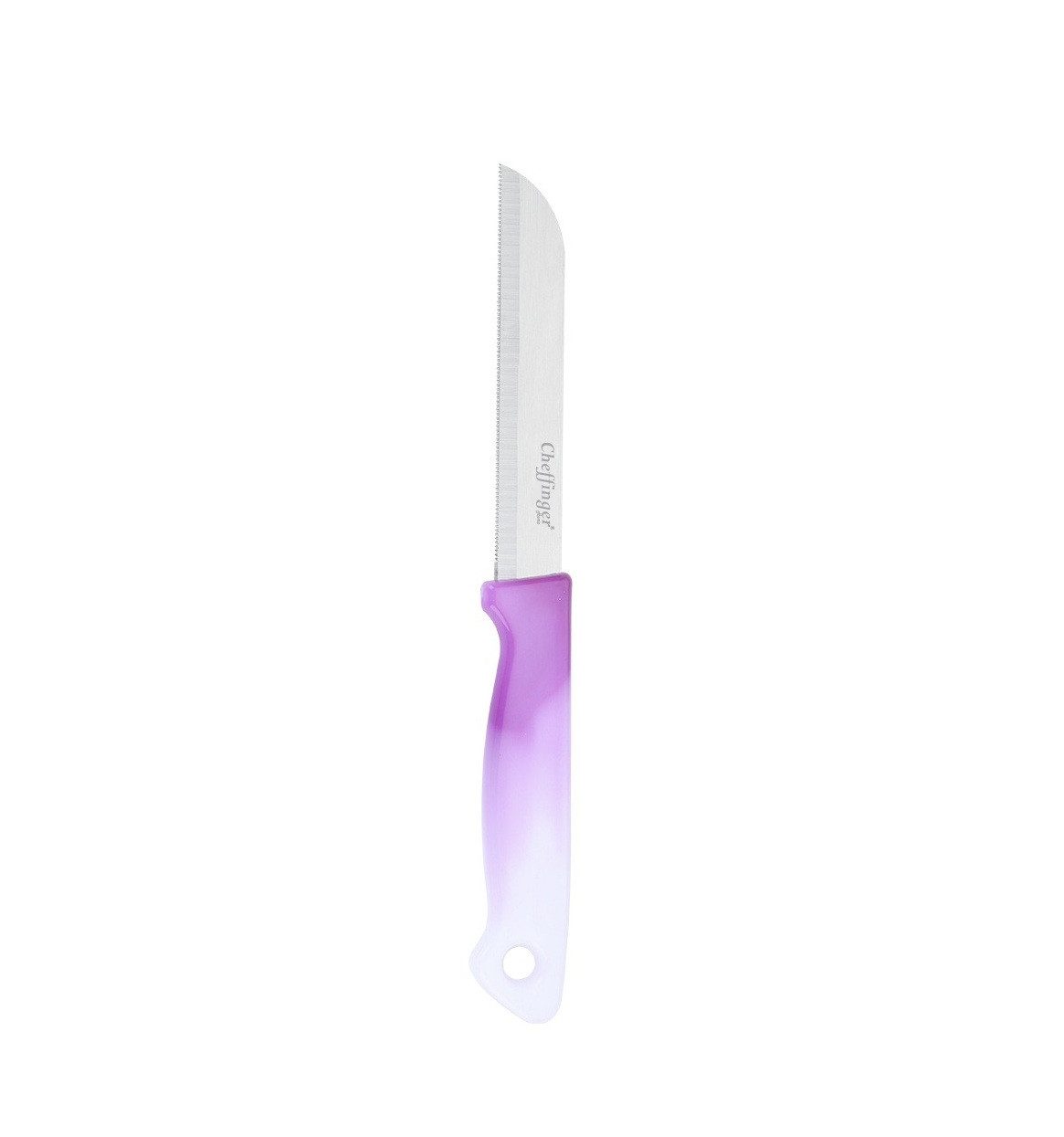 Cheffinger Universalküchenmesser 18 cm mit ergonomischem Griff - vielseitig & pflegeleicht, Lila, ergonomisch geformt, 18 cm, langlebig