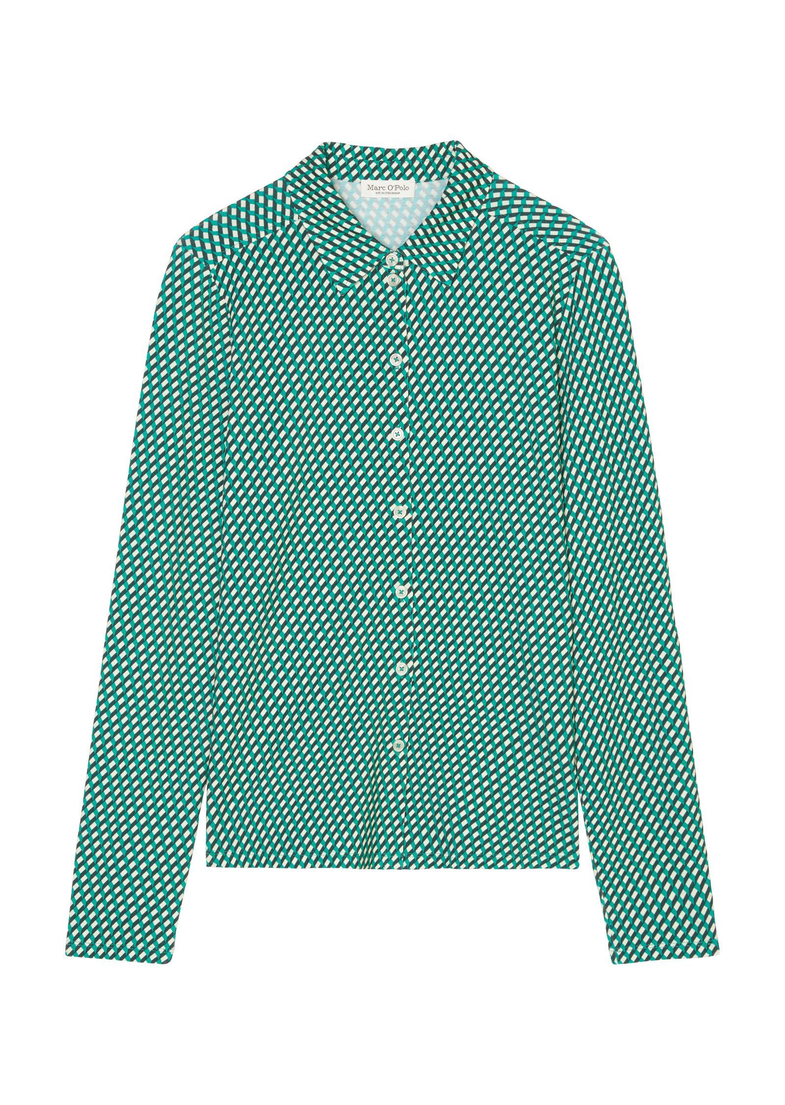 LENZING™ O'Polo Marc aus grün ECOVERO™ Blusenshirt