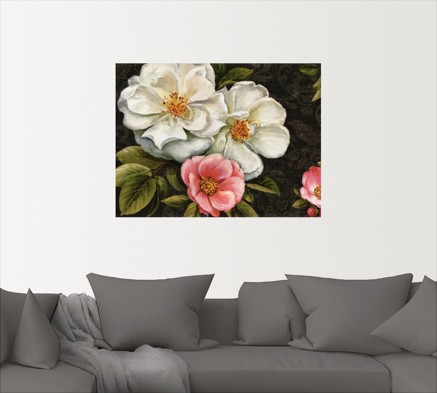 Artland Wandbild »Blumen Damast I«, Blumen (1 Stück), in vielen Größen & Produktarten -Leinwandbild, Poster, Wandaufkleber / Wandtattoo auch für Badezimmer geeignet-kaufen