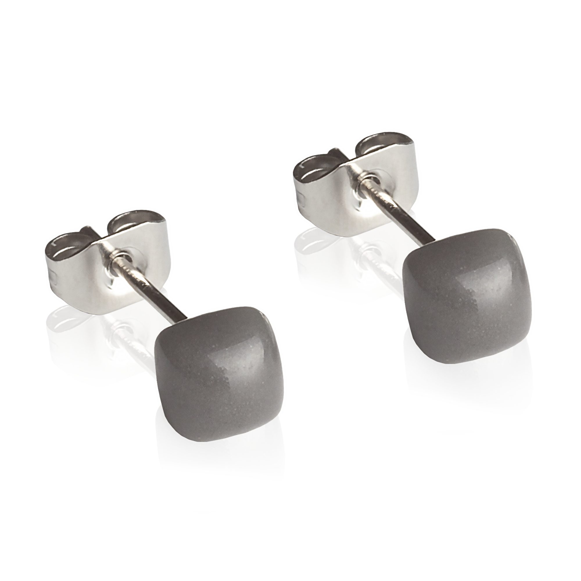 ALEXASCHA Paar Ohrstecker Minimalistische Stecker für jeden Tag • hypoallergener Glasschmuck