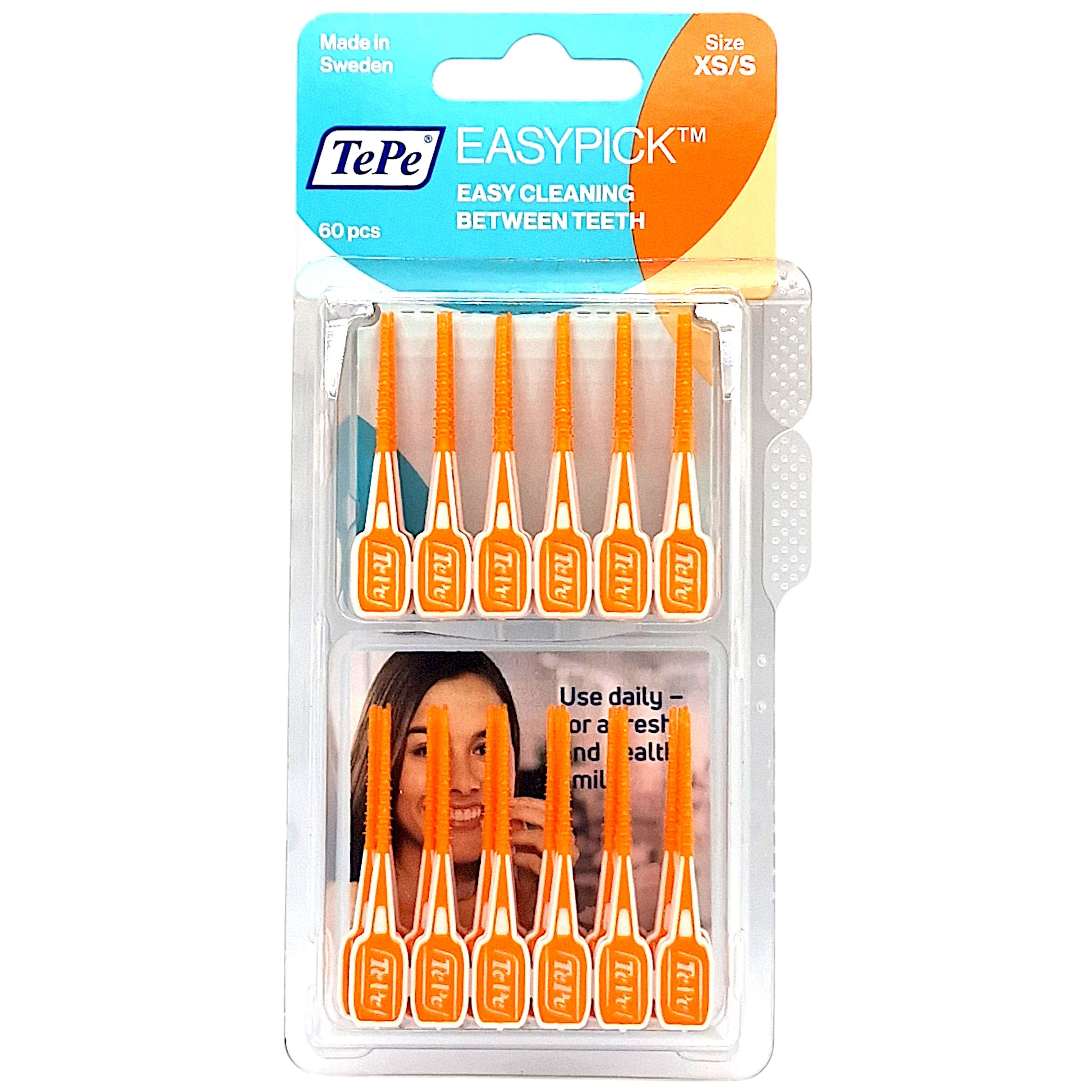 Interdentalbürsten TePe Easy Pick XS/S orange Neu 60 Stück