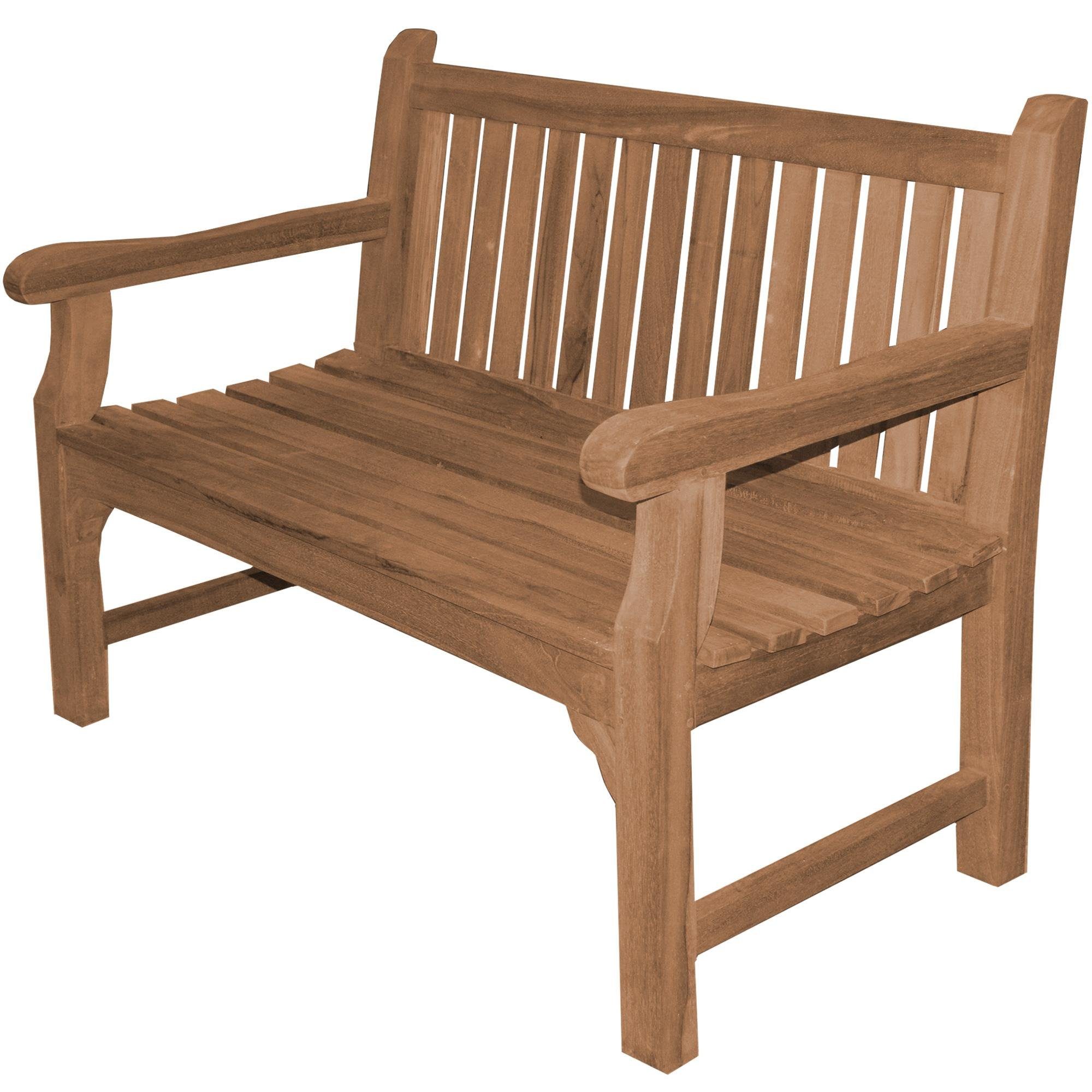 Teako Design Gartenbank Gartenbank Piceno Teak Massivholz 150 cm (1-St)