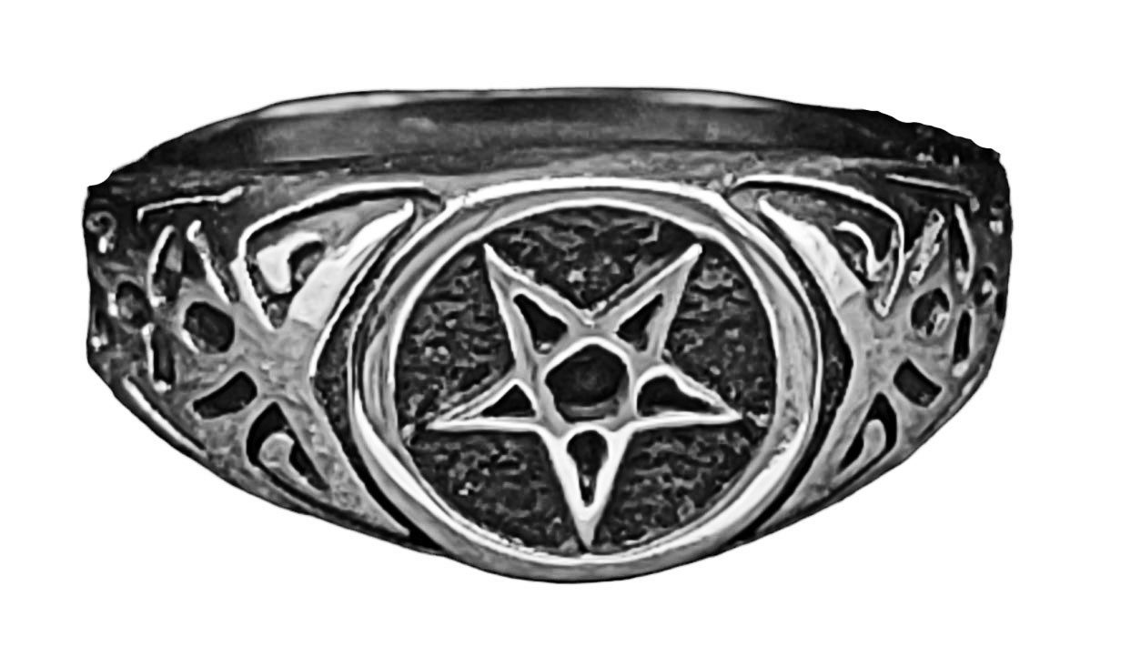 Fingerring RING PENTAGRAMM, GR. 52-70 (EDPE) - EDELSTAHL