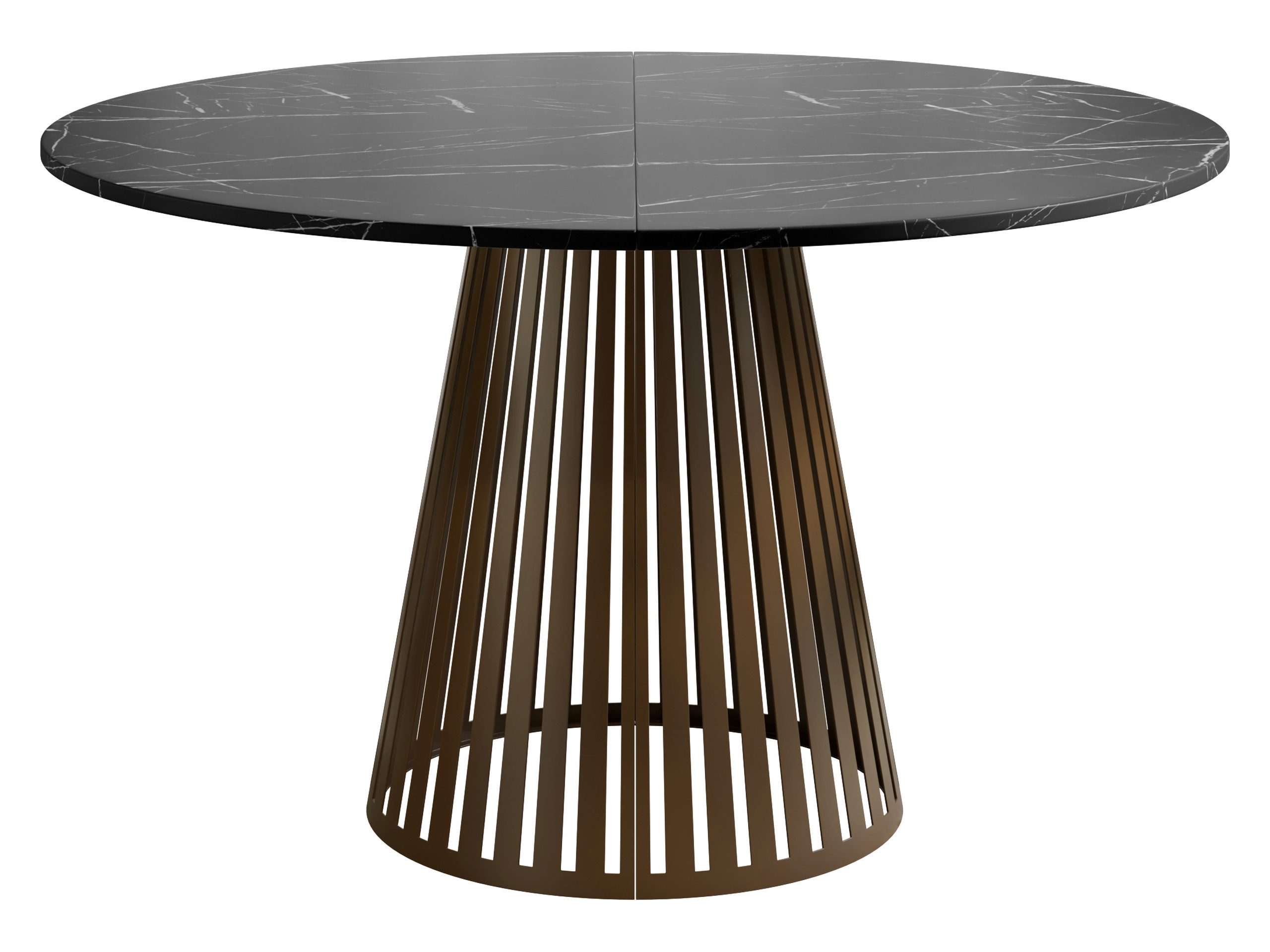 MIRJAN24 Esstisch Cone Braun 120 (Ausziehbarer), Rund, 120-196x120x76 cm