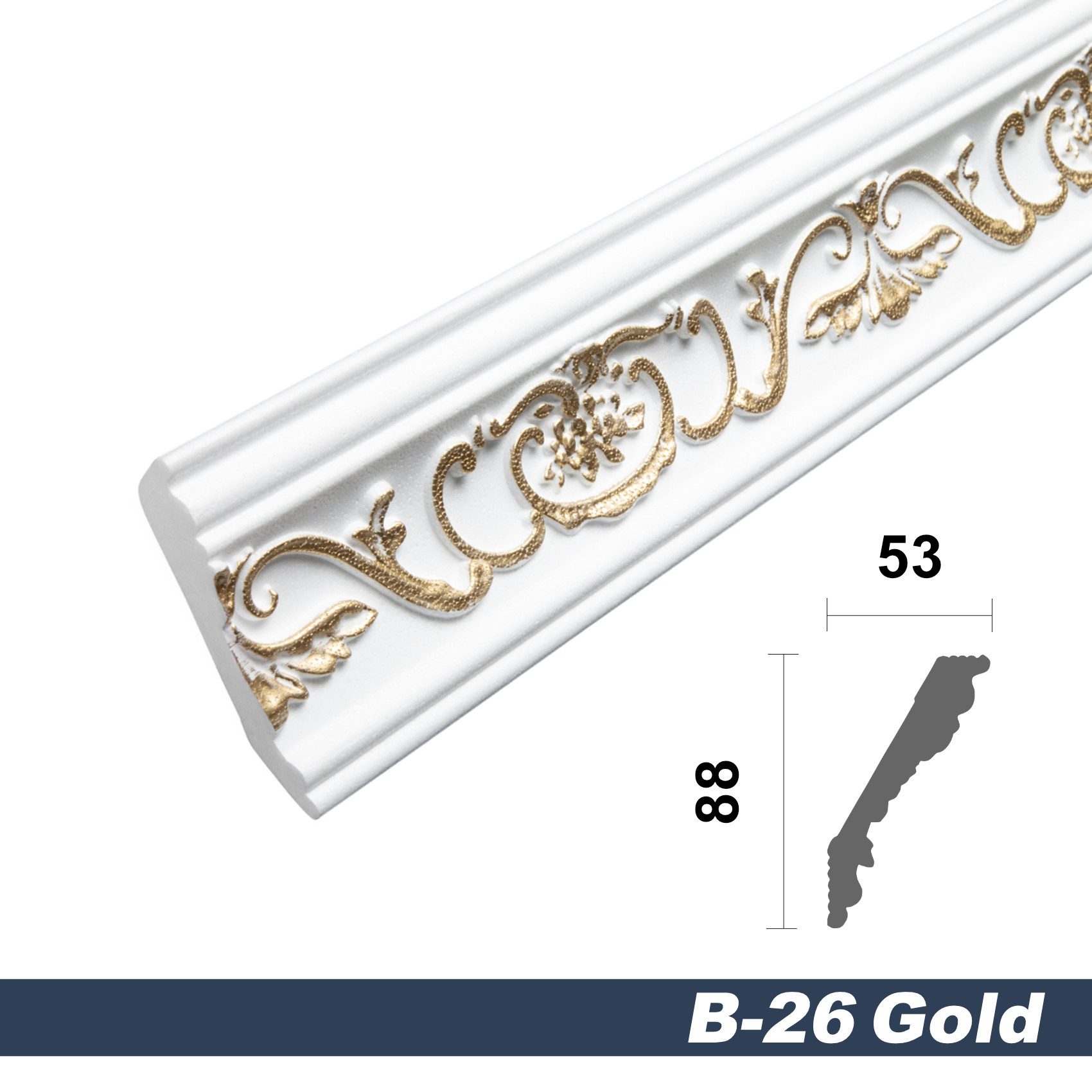 marbet design Stuckleiste B-26 gold, 20 günstig online kaufen