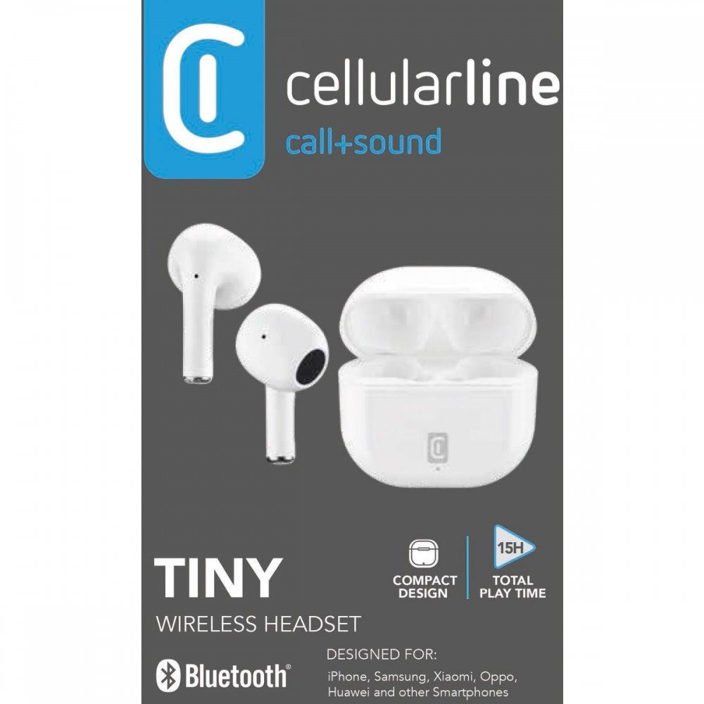 - Cellularline - In-Ear-Kopfhörer weiß Tiny Headset
