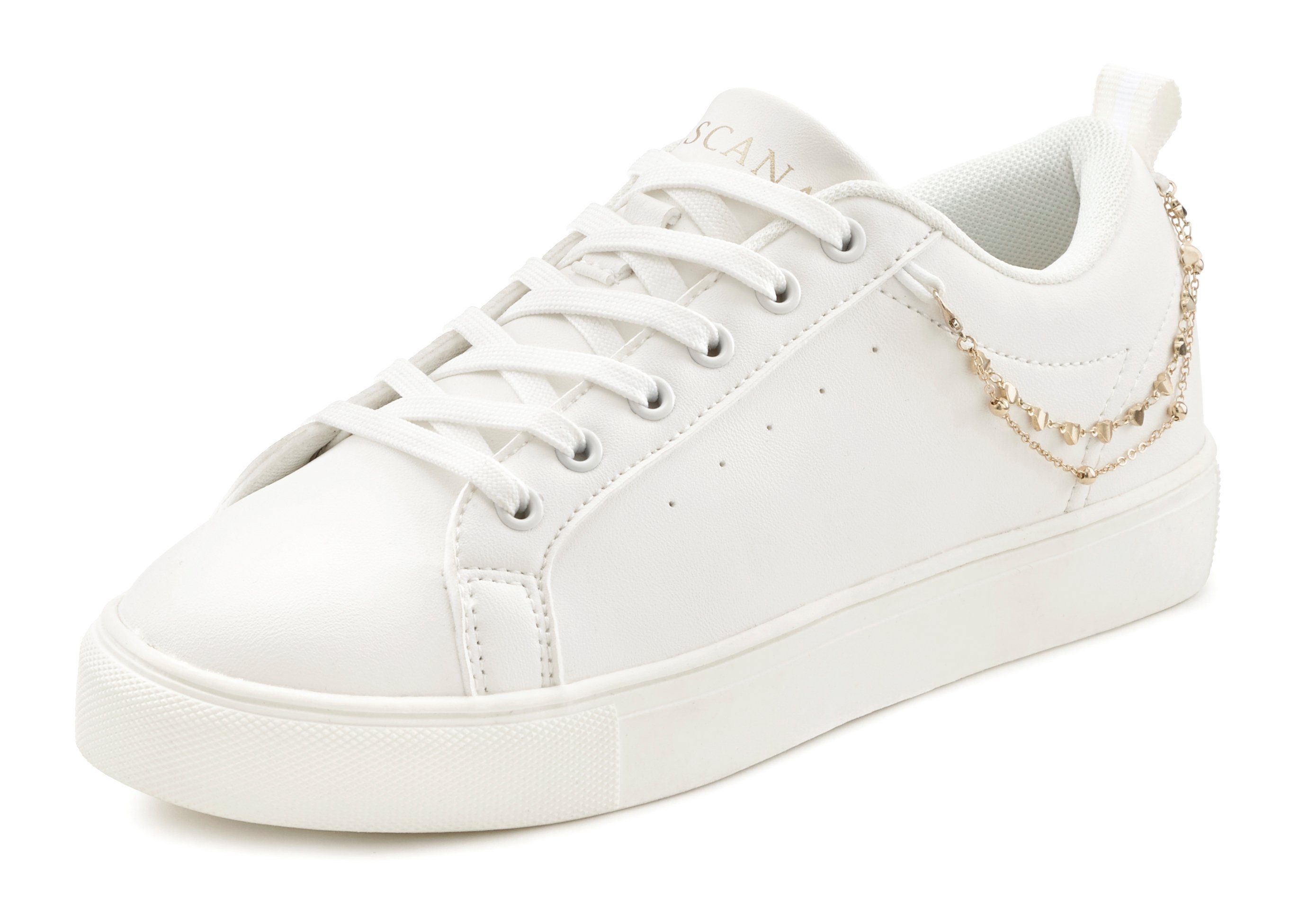 LASCANA Sneaker modisches Ketten-Element, Schnürhalbschuhe, Freizeitschuhe günstig online kaufen