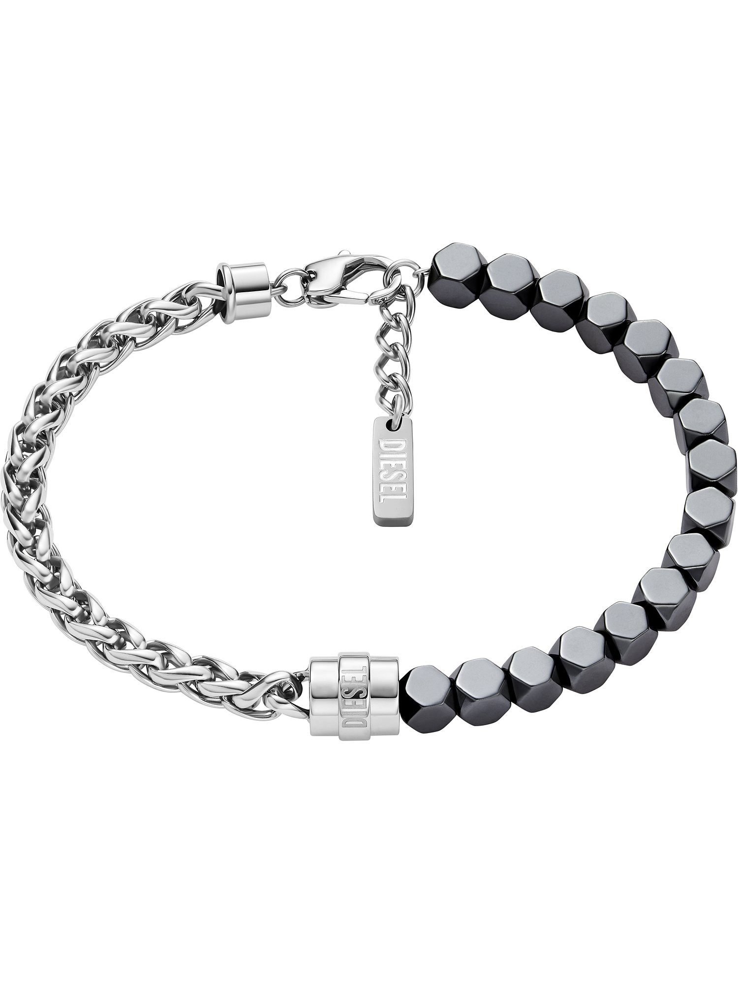 Edelstahlarmband Diesel Unisex-Armband Edelstahl Hämatit