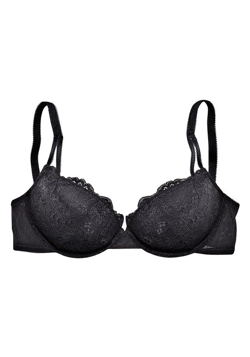 LASCANA Push-up-BH mit Jacquardspitze und herausnehmbaren Kissen, Dessous