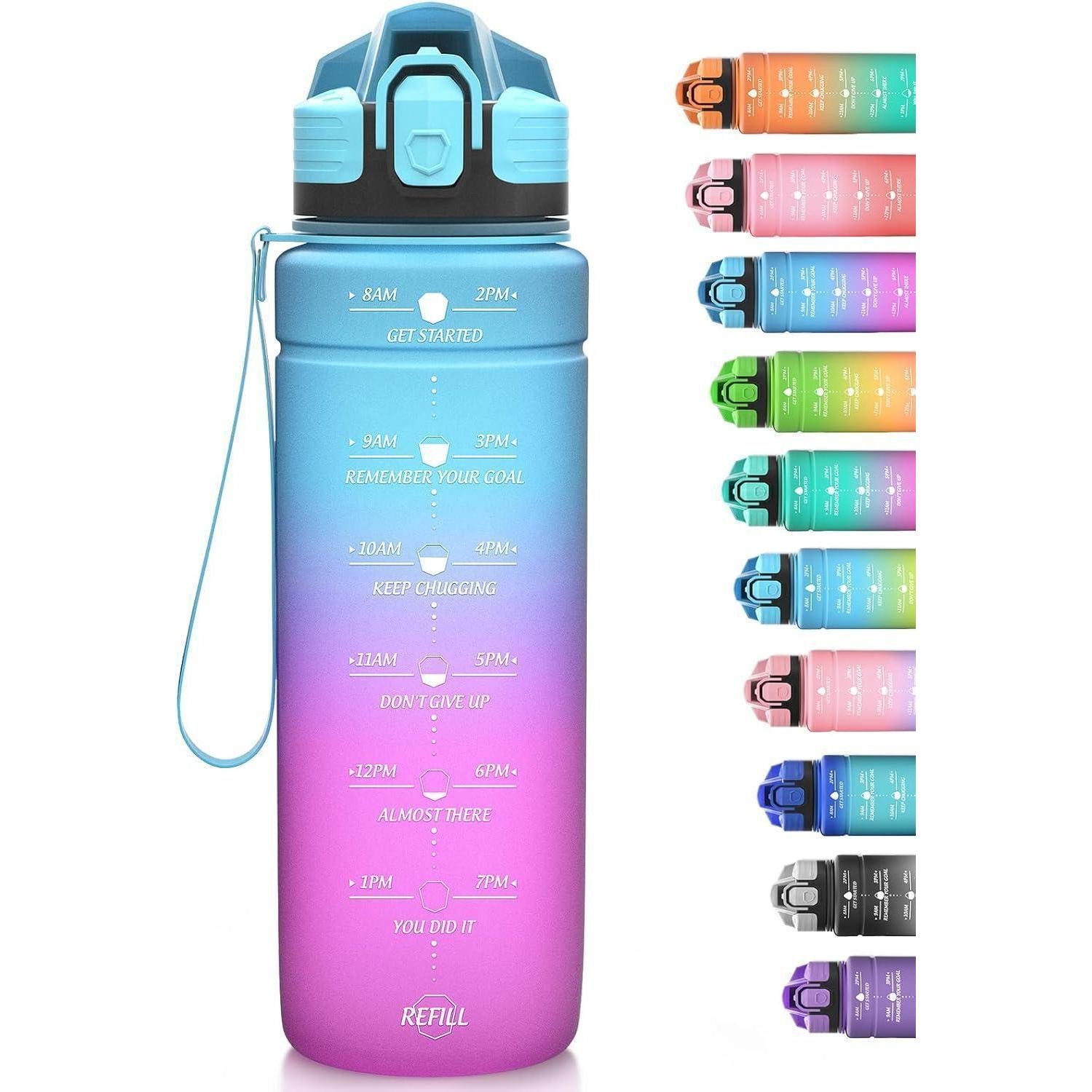 Trinkflasche Trinkflasche Kinder Auslaufsicher BPAfrei 700ml 24oz-bluepurple 700 ml