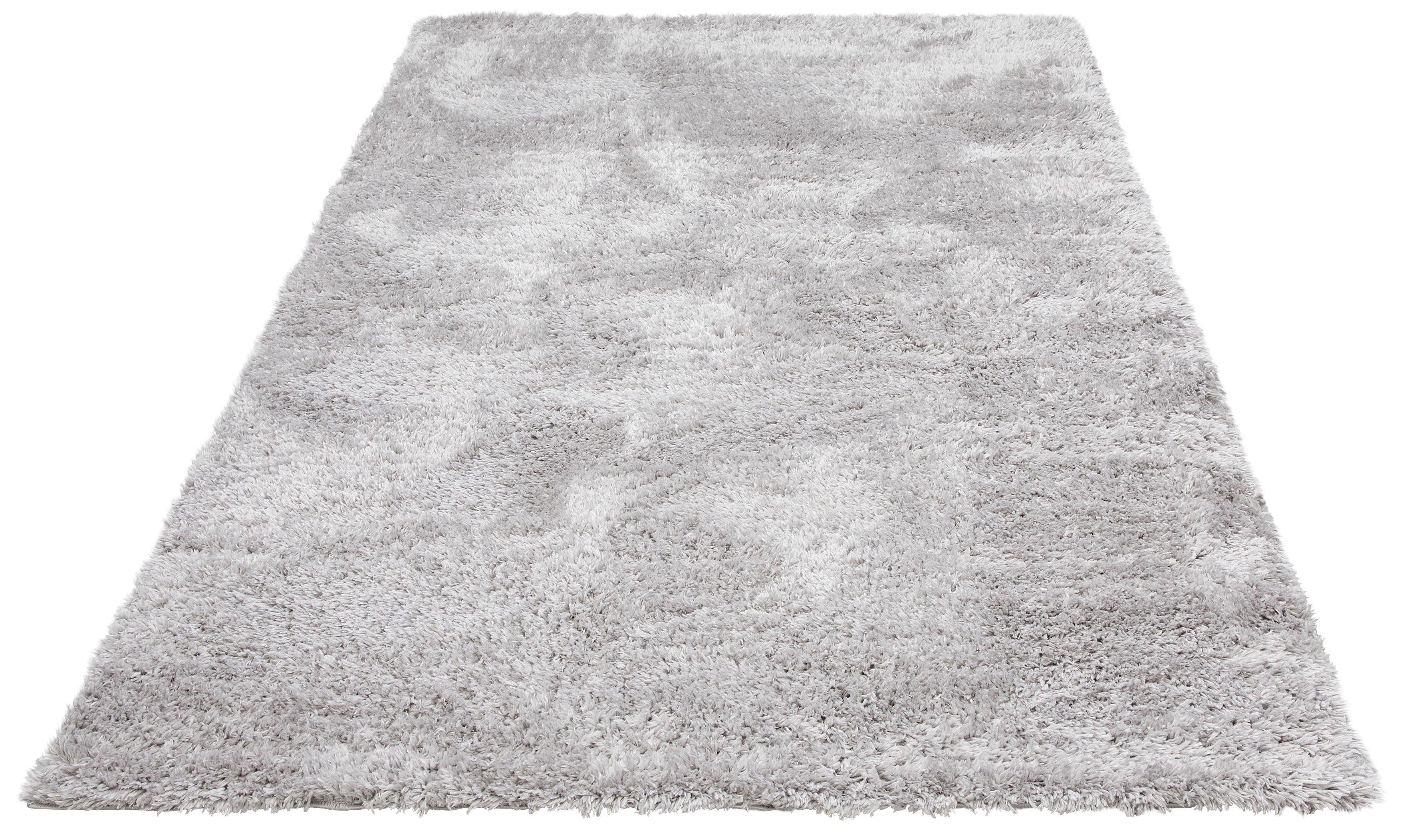 besonders 50 Shaggy hellgrau rechteckig, Hochflor-Teppich weich Microfaser, durch Höhe: Boldo, mm, home, my Teppich