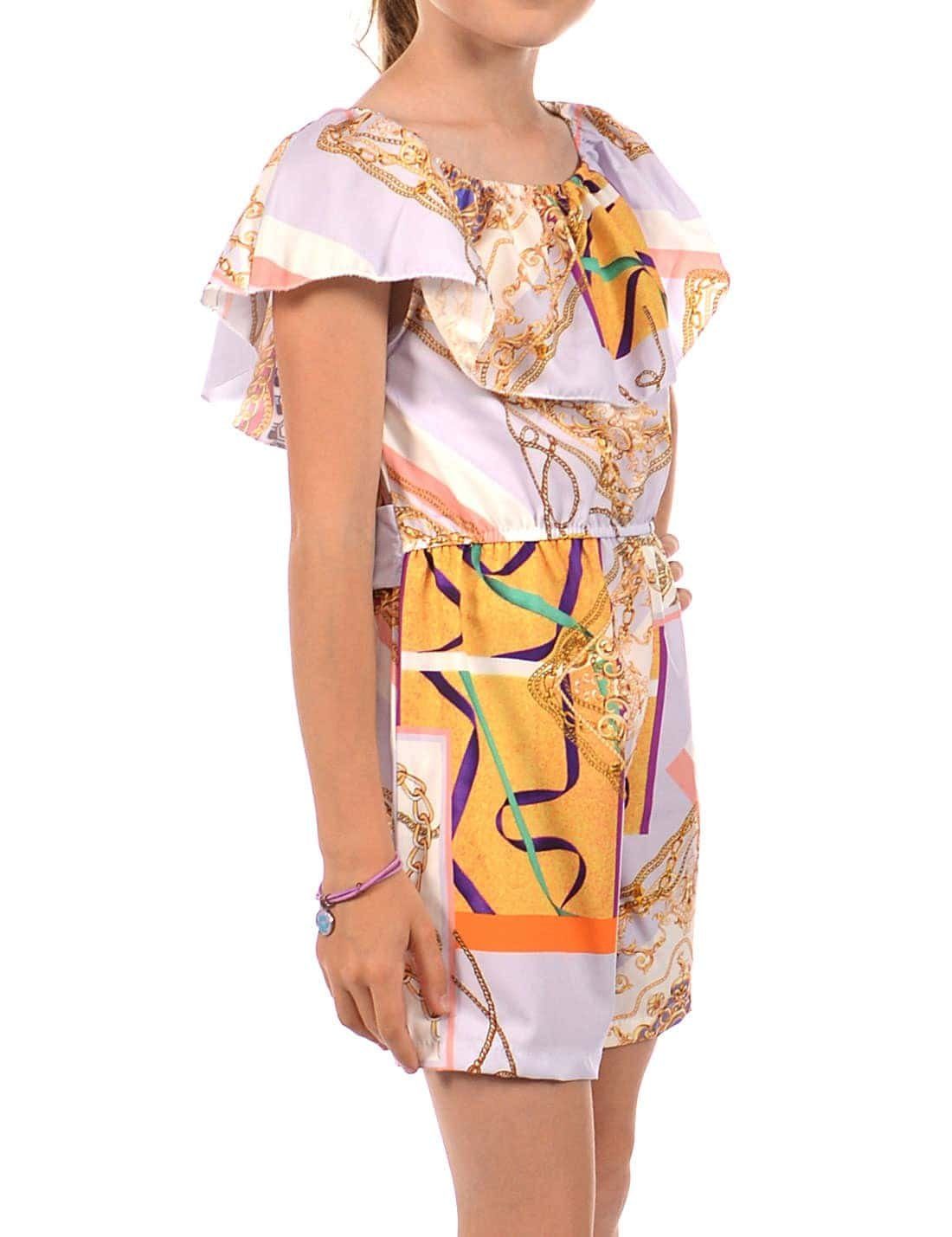 Jumpsuit Mädchen Jumpsuit Carmenkragen