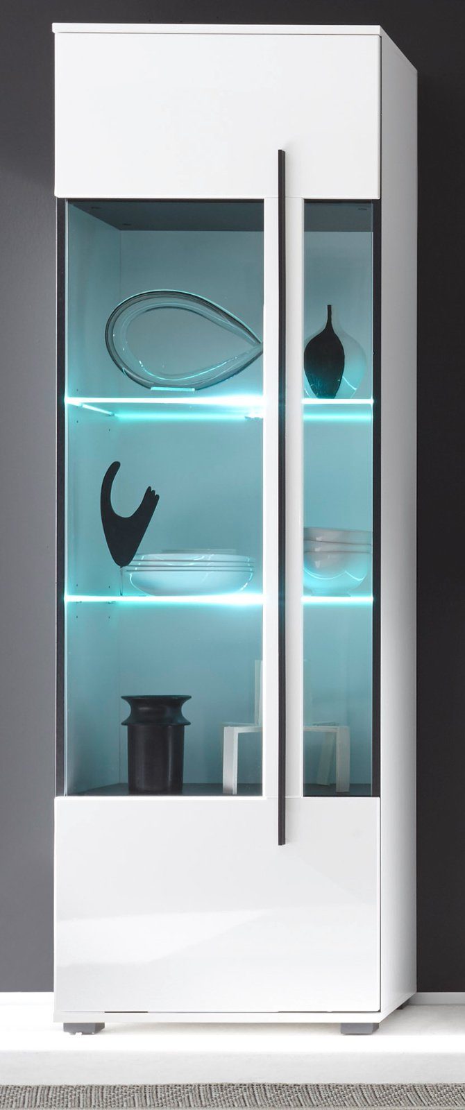 Furn.Design Standvitrine Design-D (Vitrinenschrank ca. 60x200 günstig online kaufen