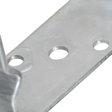 vidaXL H-Pfostenanker Pfostenträger 6 Stk. Silbern 14×6×15 cm Verzinkter Stahl, (6-St)