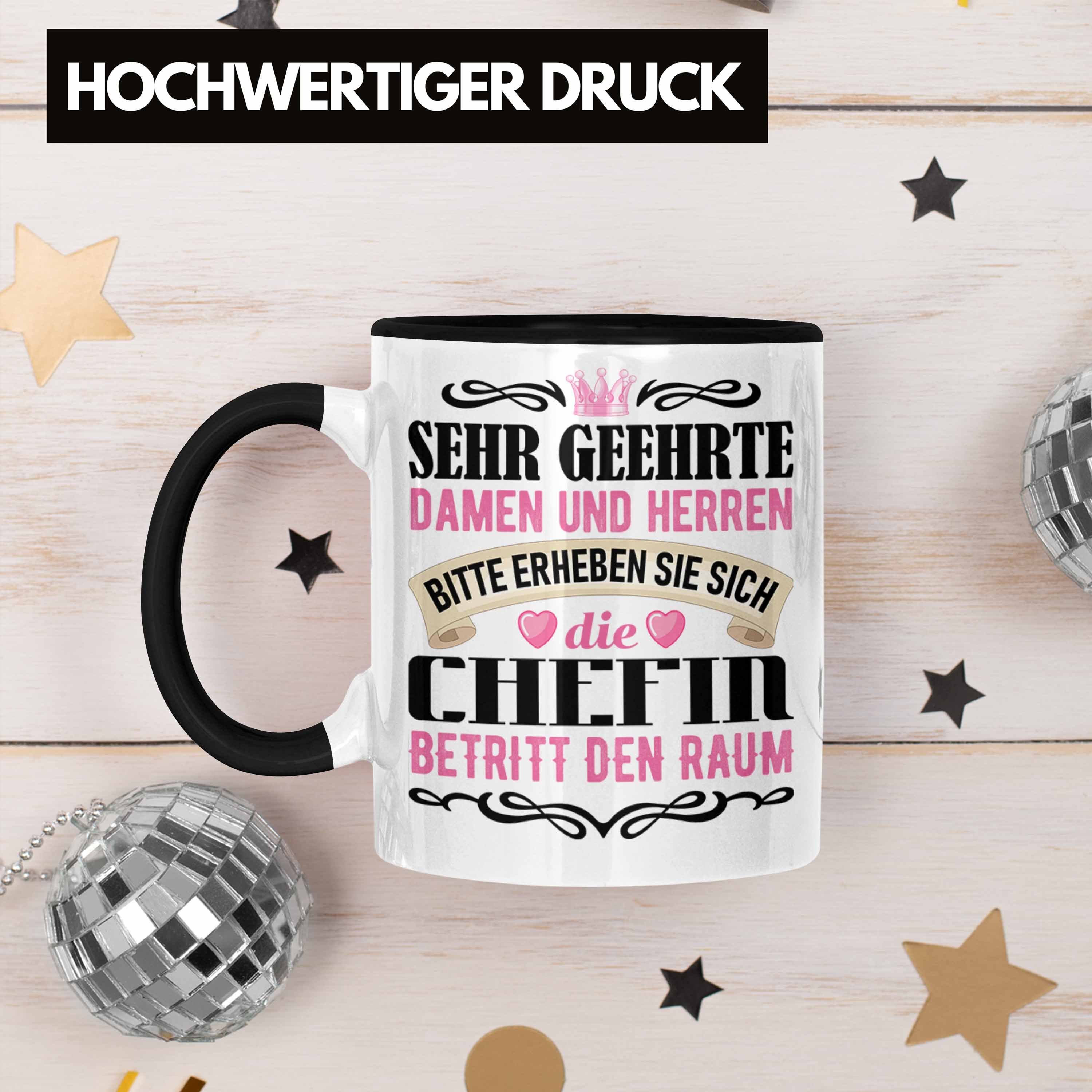 Spruch Tasse Geschenkidee Trendation Von Lustiger Team Geschenk Chefin Schwarz Beste Tasse - Chefin Trendation