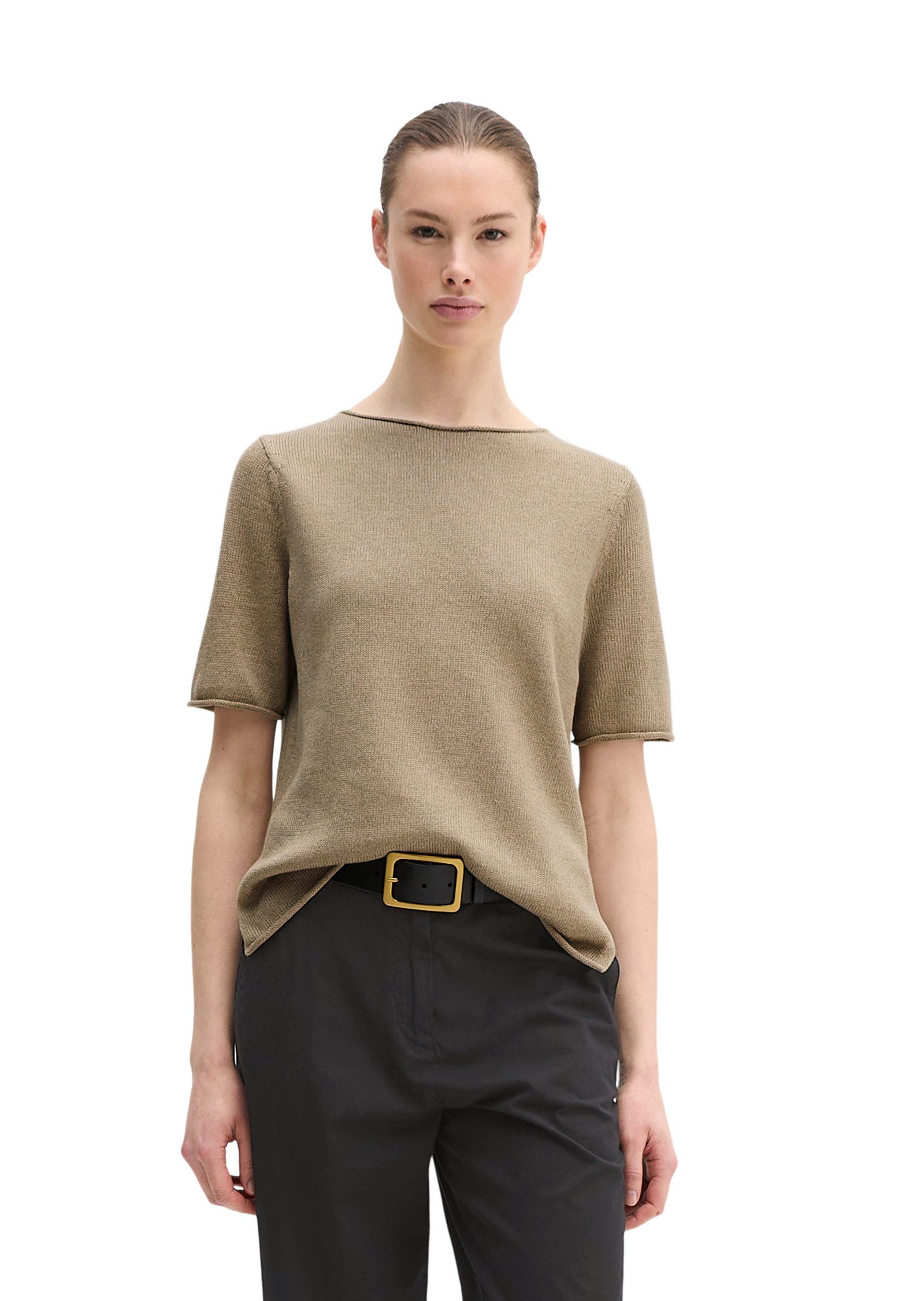 Marc O'Polo Strickpullover aus Organic Cotton-Leinen-Mix