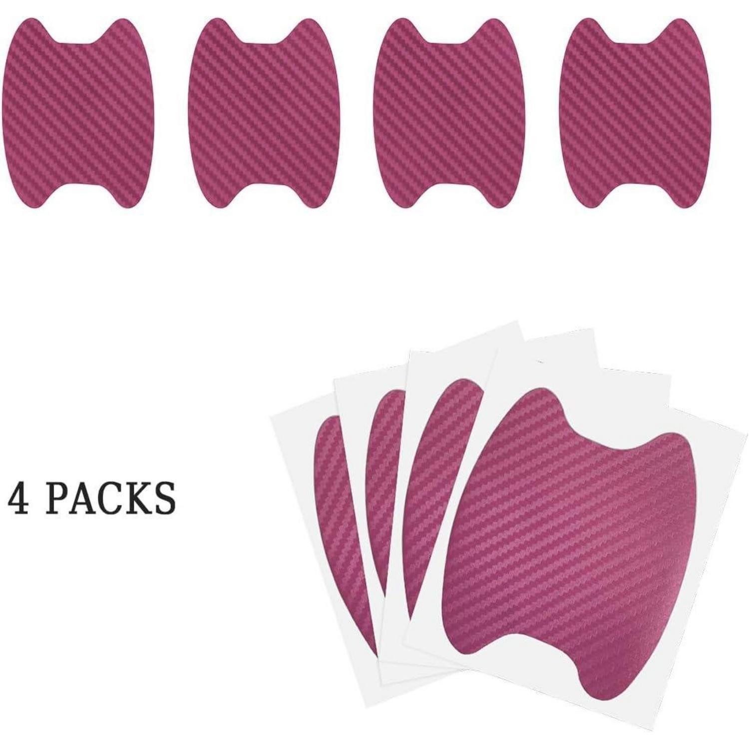 Luxury Collection Car Floor Mats Car Stickers Carbon Fiber Protective Film Scratch Resistant Universal 4PCS Burgundy