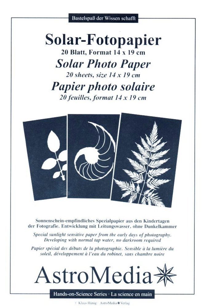 Astromedia Experimentierkasten Solar Fotopapier