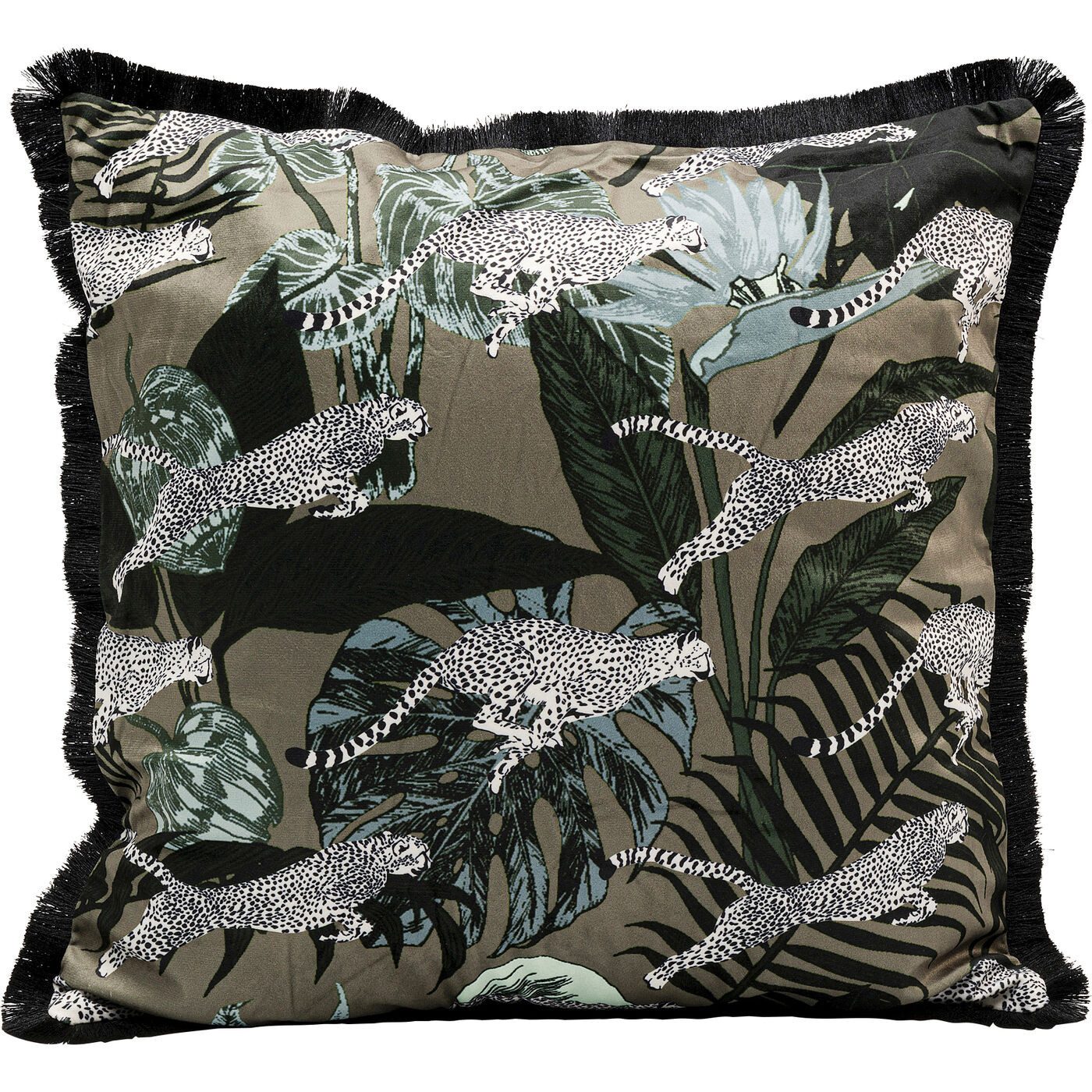 Kare Design Dekokissen Jungle Leafs, Kissenhülle mit Füllung
