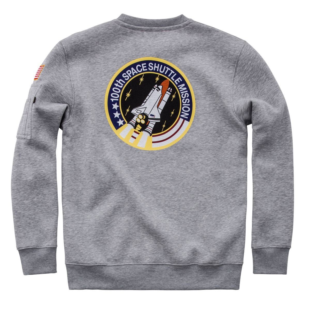 Alpha Industries Space Sweater grey Shuttle heather Kapuzenpullover