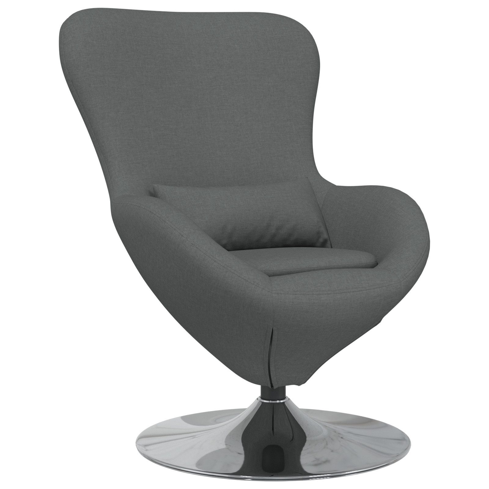 vidaXL Sessel Ei-Stuhl Dunkelgrau Stoff (1-St) günstig online kaufen